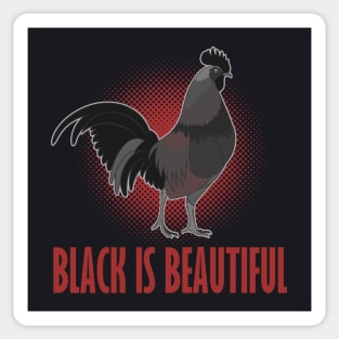 Cemani rooster black chicken breed Sticker